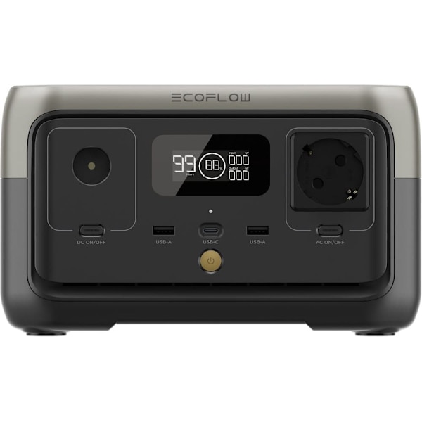 EcoFlow portable power station RIVER 2 256Wh Sort, Grå
