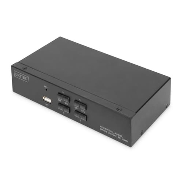 DIGITUS KVM-Switch DS-12880 - 4 Ports Sort