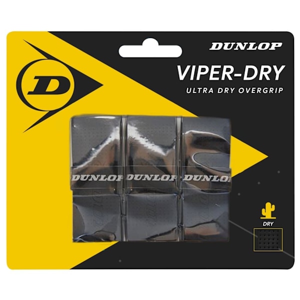 Tennis racket overgrip DUNLOP VIPERDRY ATP TOUR 3pcs. black