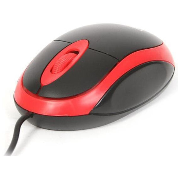 Omega mouse OM-06VR, red musta, Punainen