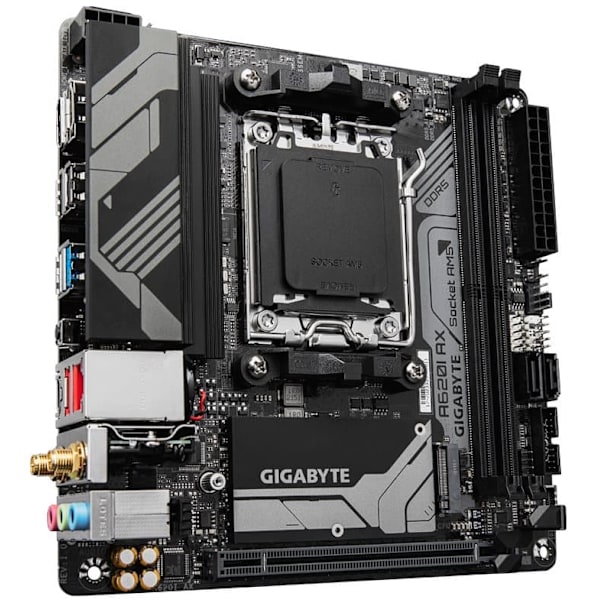 Gigabyte | A620I AX 1.0 | Processor family AMD | Processor socket AM5 | DDR5 DIMM | Supported hard disk drive interfaces SATA, M.2 | Number of SATA co