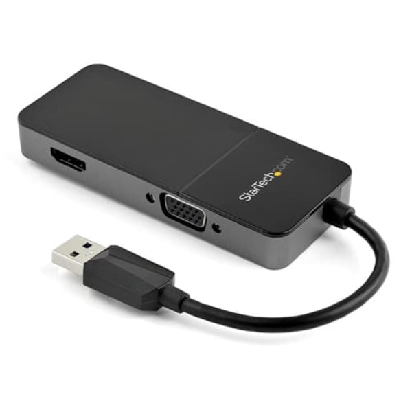 USB 3.0 TO HDMI VGA ADAPTER/. Sort, Sølv