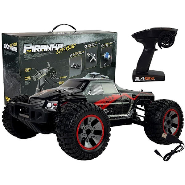 Off-Road Remote Controlled Red 1:10 ENOZE 9200E 40 km/h Large Wheels