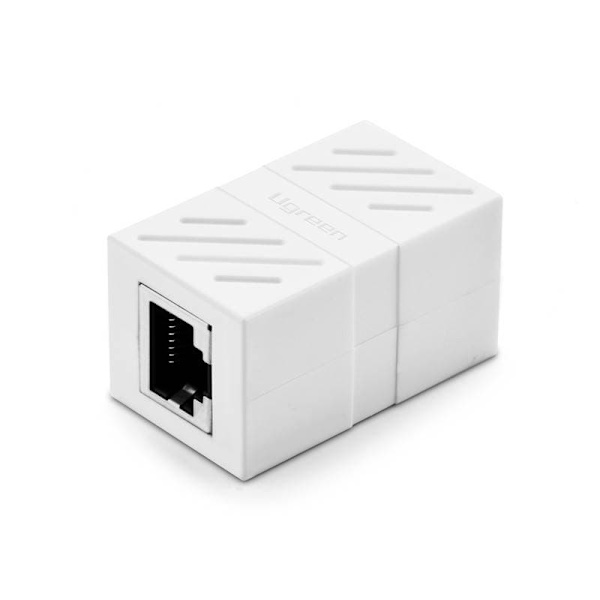 CUPLA RJ-45 Ugreen, "NW114" pt. cablu UTP, Cat6, RJ-45 (M), viteza maxima 1 Gbps, material plastic, alb "20311" - 6957303823116