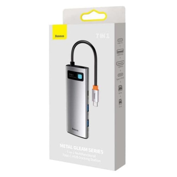 Baseus Metal Gleam Series 7in1 Multifunctional USB-C HUB Docking Station