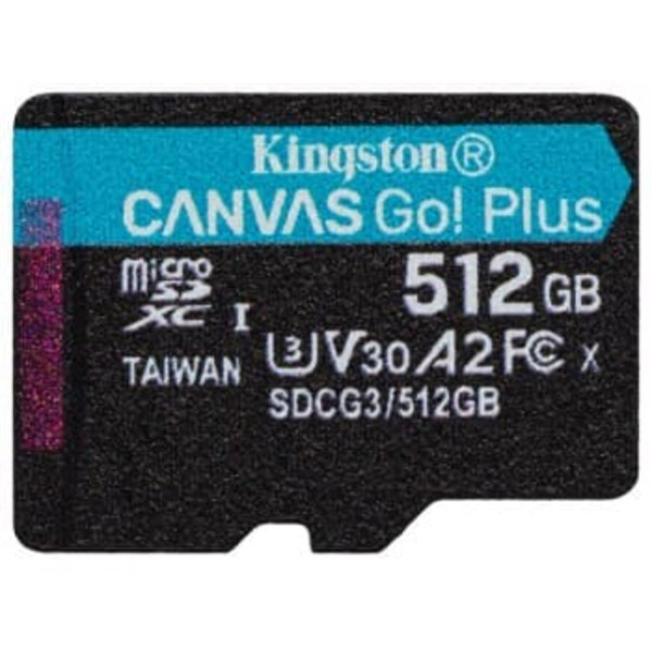 Kingston Canvas Go! Plu Memory card microSDXC / 512GB / 10 UHS-I /170 MB/s