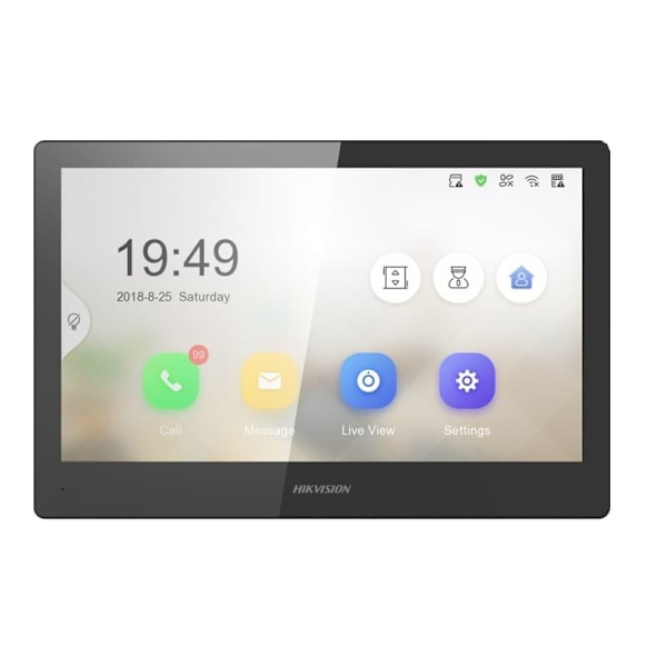 HikVision 10" TFT LCD IP-Monitor DS-KH8520-WTE1 Sort