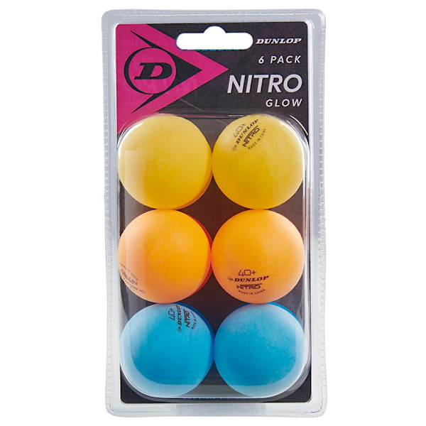 Table tennis balls Dunlop NITRO GLOW 6pcs.