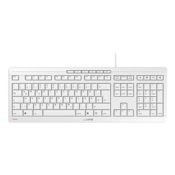CHERRY STREAM keyboard Office USB QWERTZ German White Vit