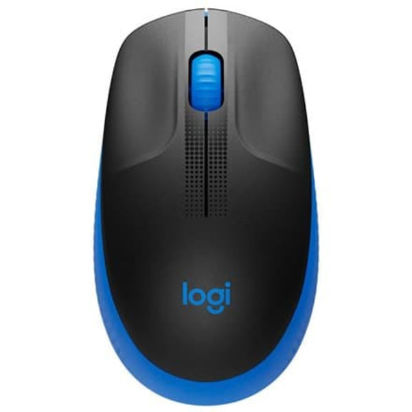 Logitech M190 mouse RF Wireless Optical 1000 DPI Ambidextrous Sort, Blå