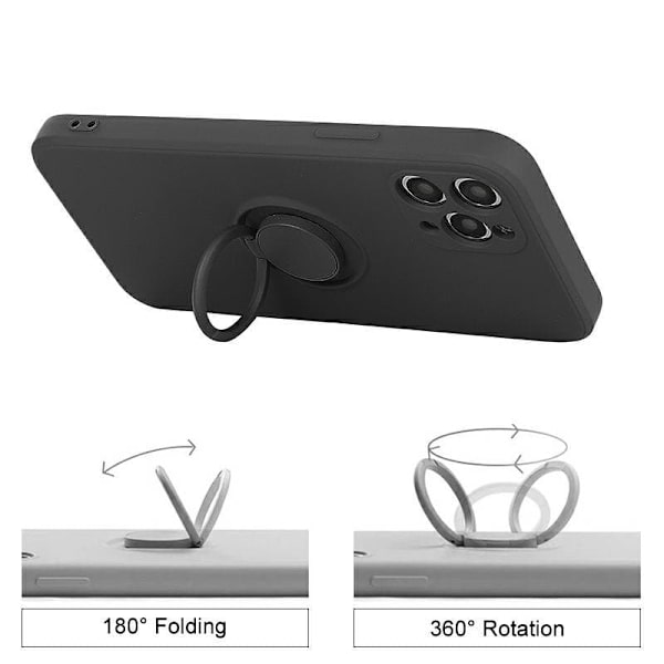Mocco Pastel Ring Silicone Back Case for Xiaomi Redmi Note 9T Black
