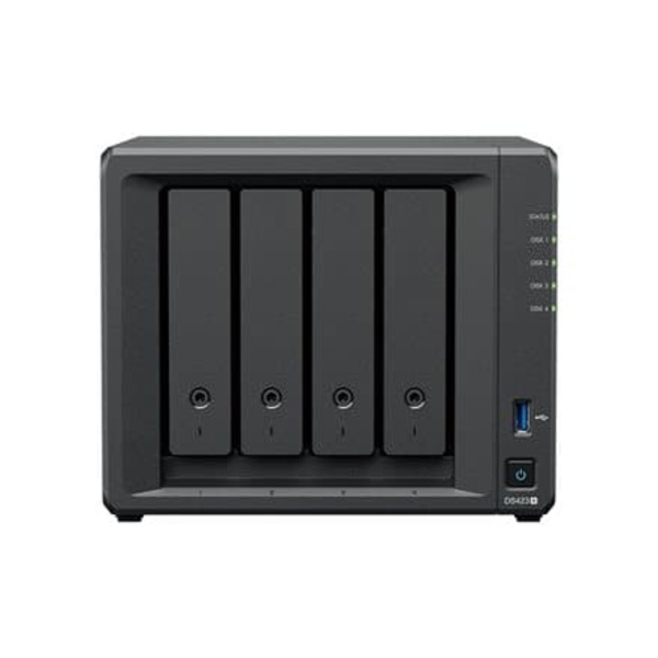 Synology | Tower NAS | DS423+ | Intel Celeron | J4125 | Processor frequency 2.7 GHz | 2 GB | DDR4 Sort