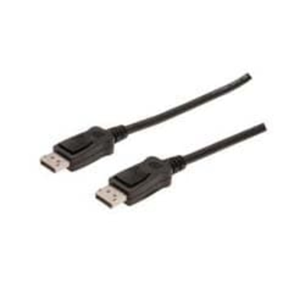 Kabel połączeniowy DisplayPort z zatrzaskami 1080p 60Hz FHD Typ DP/DP M/M 10m Czarny