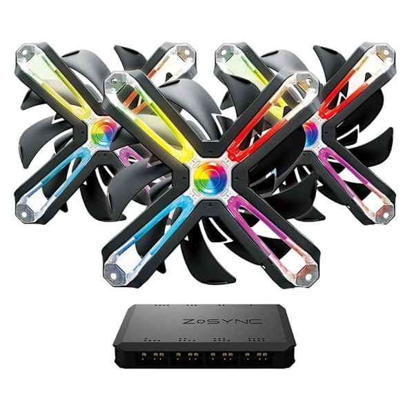 Zalman ZM-SF120A3 120mm ARGB 3-Packs musta