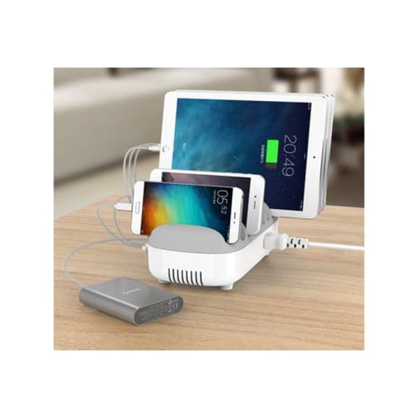 10PORTUSB CHARGIND DOCK STATION/WHITE EU PLUGS