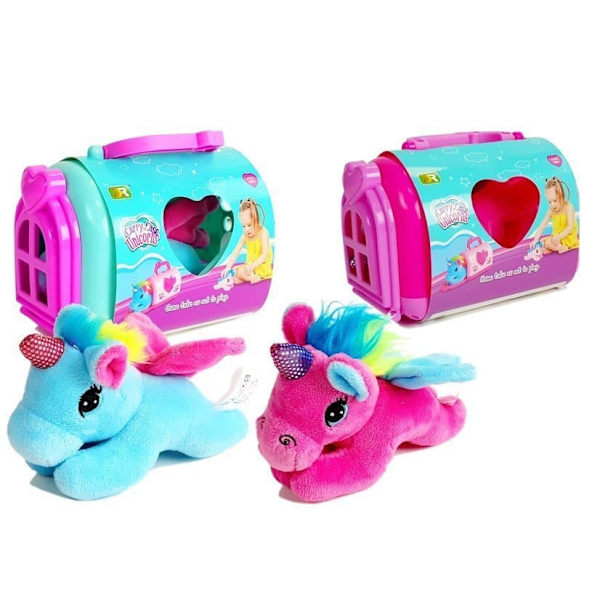 Pony Unicorn Horse with Transporter Mascot in a Suitcase