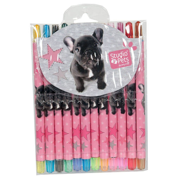 Paso PEI-3230 Studio Pets 12pcs Rotate Crayons