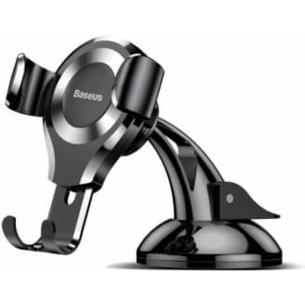 SUPORT AUTO Baseus Osculum pt. SmartPhone, fixare parbriz sau bord prin ventuza, negru + argintiu "SUYL-XP0S" - 6953156268777 Sort, Sølv