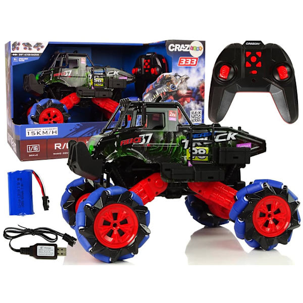 Remote Controlled 1:16 Blue 2.4G 360 Degree Terrain Drift Car