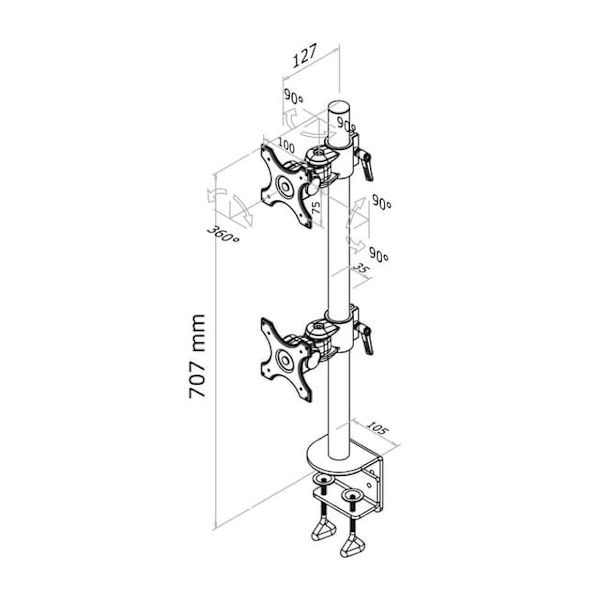 Neomounts FPMA-D700DV Monitor arm 10-27"