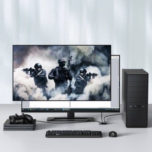 SWITCH video Baseus Matrix, HDMI bidirectional - 2x HDMI 4K / 30 Hz, gri "CAHUB-BC0G" (timbru verde 0.8 lei) - 6953156219700
