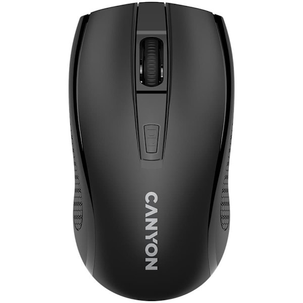 CANYON MW-7, 2.4Ghz wireless mouse, 6 buttons, DPI 800/1200/1600, with 1 AA battery ,size 110*60*37mm,58g,black