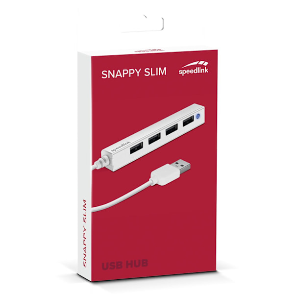 Speedlink USB hub Snappy Slim 4-port USB 2.0 Passive, white (SL-140000-WE)