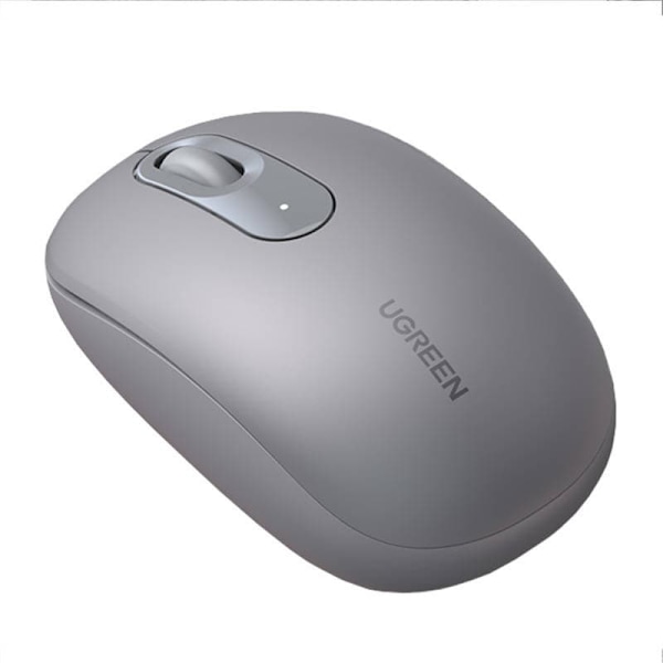 MOUSE Ugreen, "MU105" PC sau NB, wireless 2.4GHz, optic, 3/1 butoane/scroll, 2400 dpi, include baterie,  gri "90669" (timbru verde 0.18 lei) - 6957303