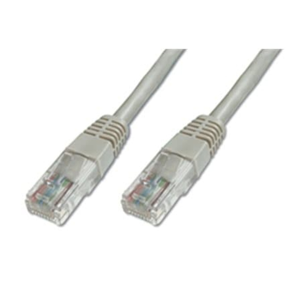 Patch cord U/UTP kat.5e PVC 0,5m szary