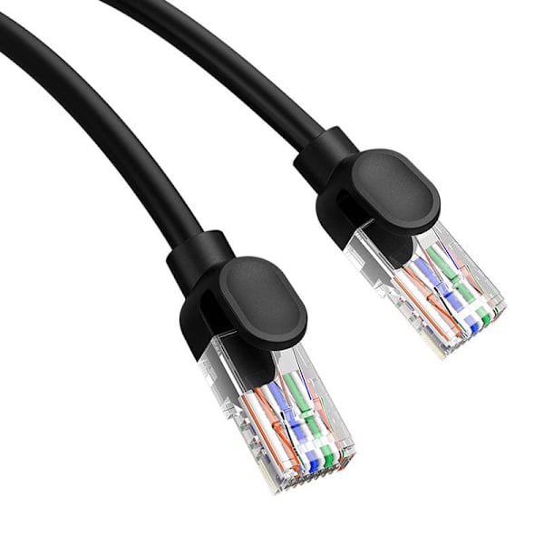 PATCH CORD UTP Baseus Cat5, fire din cupru, round cable, viteza maxima 1 Gbps, PVC, 5m, negru "B00133206111-05" (timbru verde 0.08 lei) - 693217263701