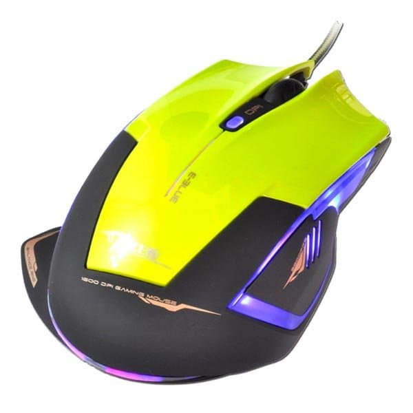 E-Blue EMS124GR Gaming Mouse with Additional Buttons / LED RGB / 2400 DPI / Avago Chipset / USB Green