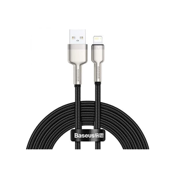 CABLU alimentare si date Baseus Cafule Metal, Fast Charging Data Cable pt. smartphone, USB la Lightning Iphone 2.4A, braided, 2m, negru "CALJK-B01" (t