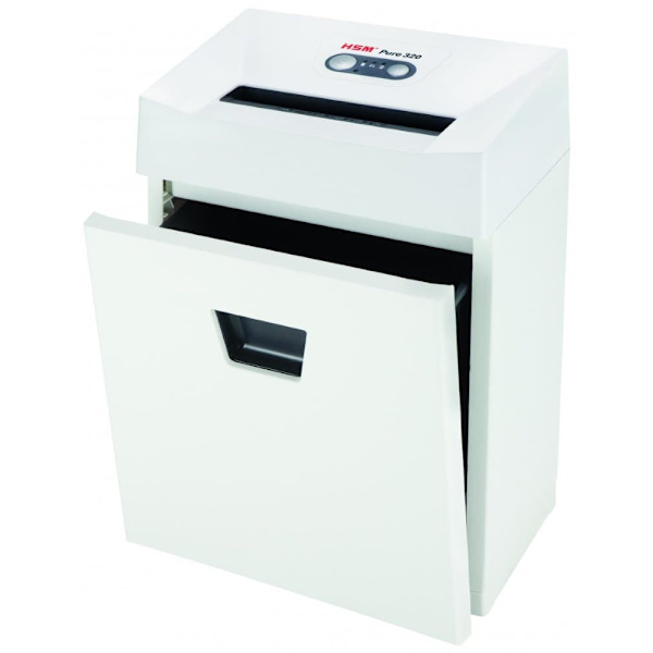 HSM Pure 320 paper shredder Particle-cut shredding 23 cm White