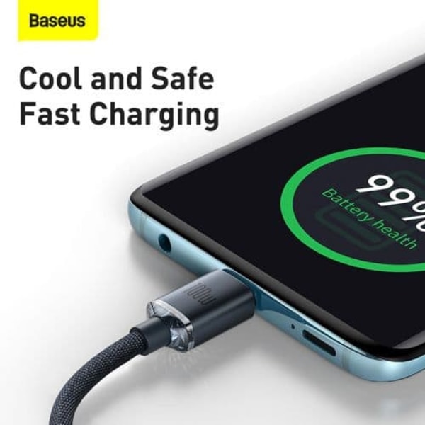 Baseus Crystal Shine cable USB-C to USB-C, 100W, 2m (black)