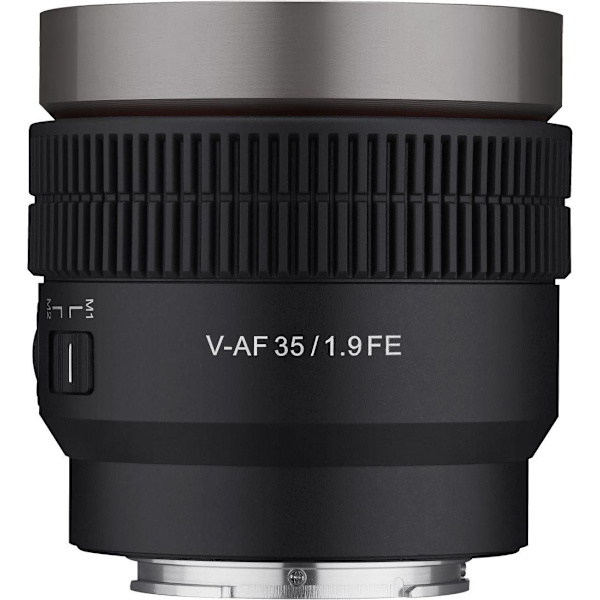 Samyang V-AF 35mm T1.9 FE lens for Sony Sort, Grå