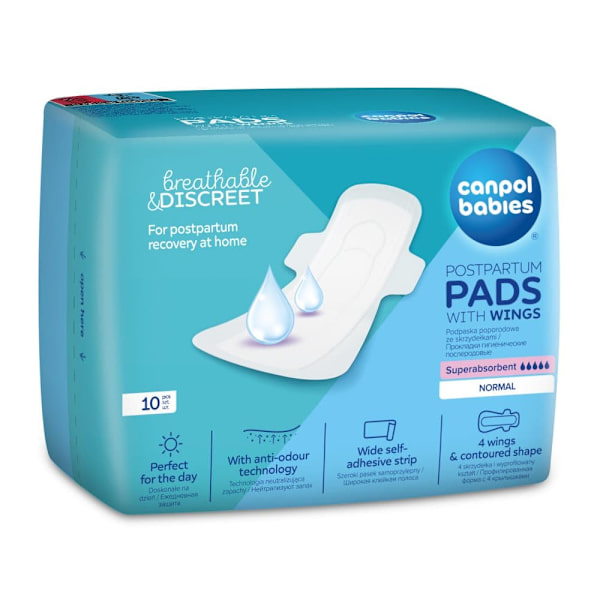 CANPOL BABIES Discreet Postpartum Pads with wings Day, 78/007