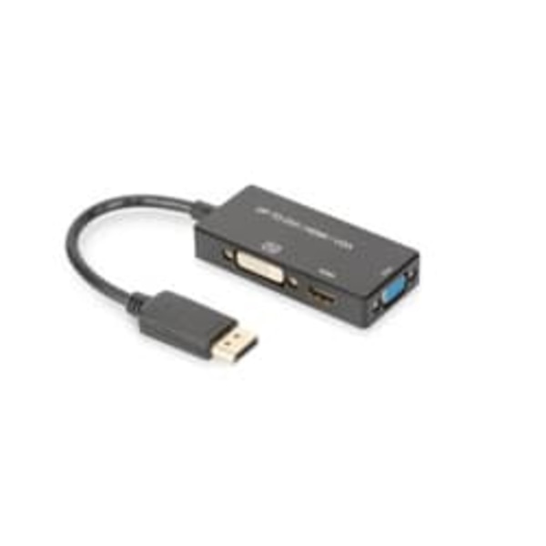 ASSMANN video adapter - DisplayPort / HDMI / DVI / VGA - 20 cm