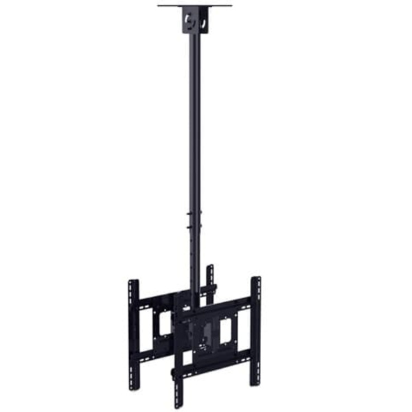 Multibrackets M Public Ceilingmount Medium Back to Back Black 3000 | Fixed 3130mm | VESA 100x100-400x400 | Max 60kg | Black