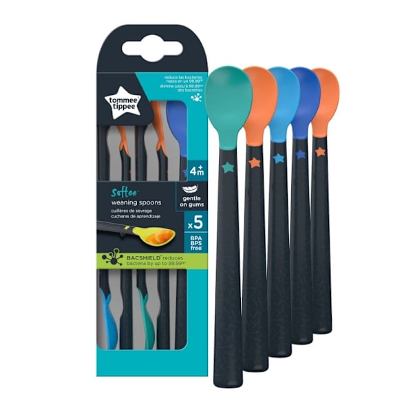 TOMMEE TIPPEE weaning spoons 5 pcs, mix 44719602