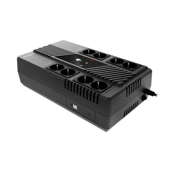 UPS Njoy "Token 600", Line int., brick, AVR, Schuko x 8, LED, back-up 1 - 10 min. "UPCSBLS660TTOAZ01B" (timbru verde 11 lei)