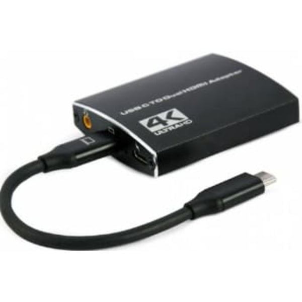 Gembird A-CM-HDMIF2-01 USB-C to dual HDMI adapter, 4K 60Hz, black