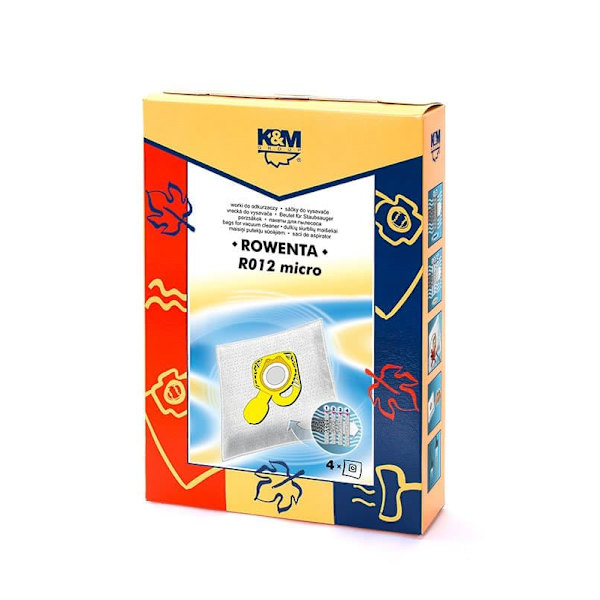 K&M KM-R012 Rowenta ZR200540/TEFAL ZR200940 Bags for vacuum cleaner 4 pcs.