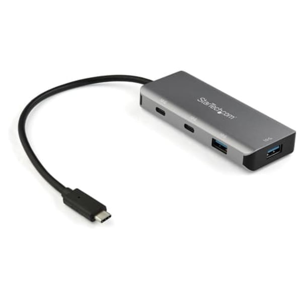 StarTech.com 4 Port USB C Hub w/ 2x USB A & 2x USB C, SuperSpeed 10Gbps USB Type-C 3.1/3.2 Gen 2 Hub, USB Bus Powered, Portable USB-C to USB Adapter H