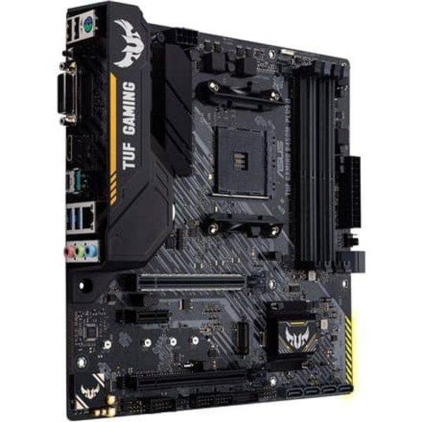Asus | TUF GAMING B450M-PLUS II | Processor family AMD | Processor socket AM4 | DDR4 | Memory slots 4 | Number of SATA connectors 6 x SATA III | Chips