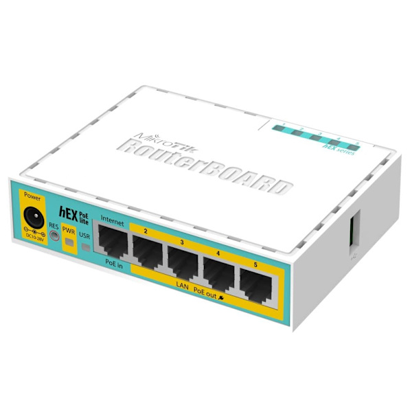 NET ROUTER 10/100M 5PORT HEX/POE LITE RB750UPR2 MIKROTIK