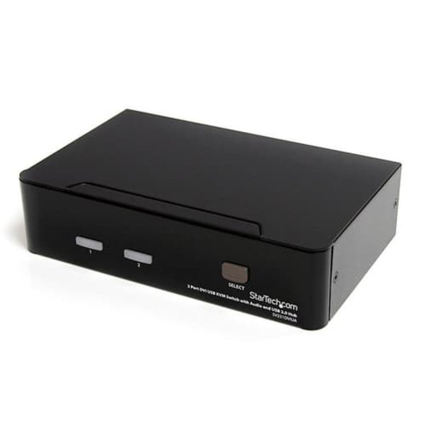 2 PORT DVI USB KVM SWITCH/IN Sort