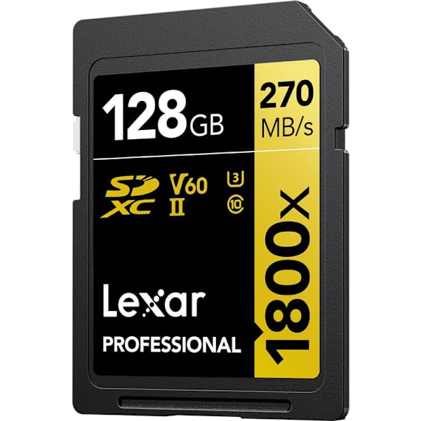 Lexar memory card SDXC 128GB Professional 1800x UHS-II U3 V60