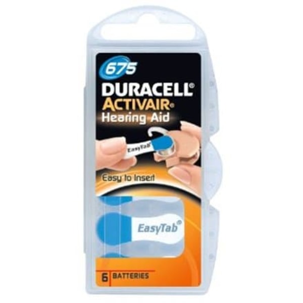 Zink Air battery DURACELL ZA675 6pcs. button for Hearing aids