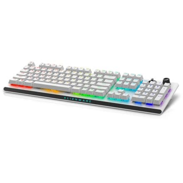 Dell | Alienware Tri-Mode AW920K | Wireless Gaming Keyboard | Wireless | RGB LED light | US | Bluetooth | Lunar Light | Numeric keypad | CHERRY MX Red