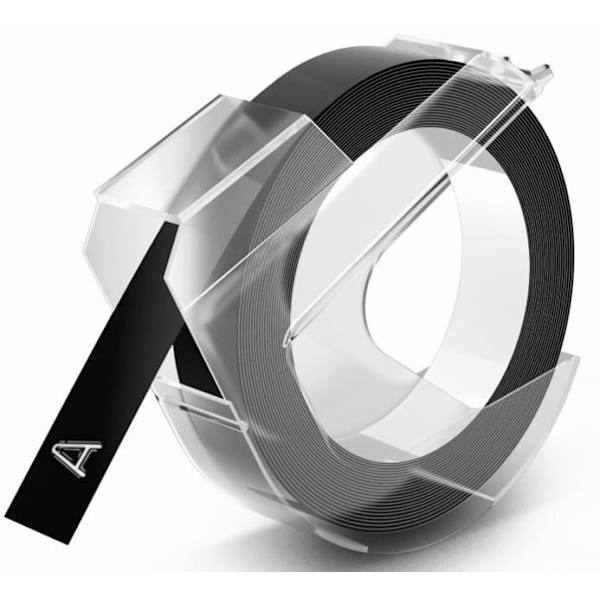 Dymo tape 9mm 3m Glossy, black